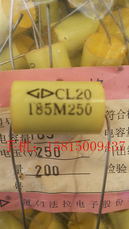 Farah CL20 audio frequency divider coupling infinity axial capacitor 185M J K 1 8UF 250V P20MM