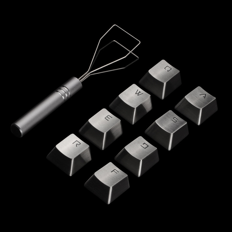 Ogkey Mechanical Keyboard Stainless Steel Full Metal Keycaps Green Axis Black Axis Red Axis Brown Axis Non-Electroplated Personalized Keycaps