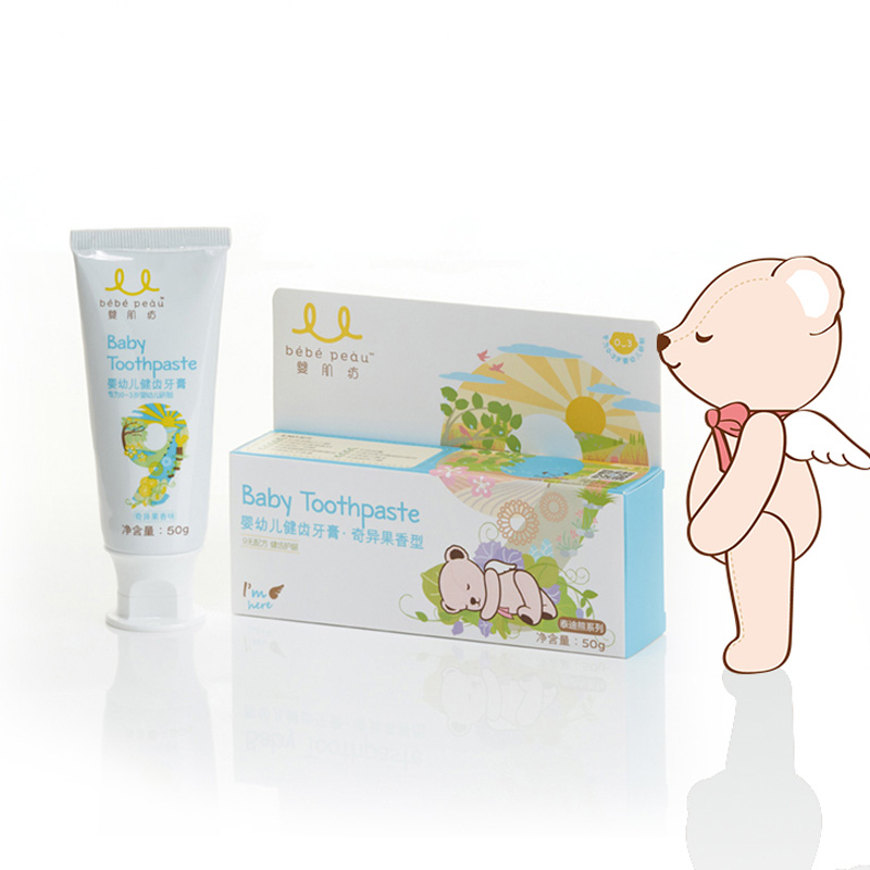 婴肌坊婴幼儿健齿牙膏 奇异果味 可 吞咽 牙膏 儿童牙膏 宝宝牙膏