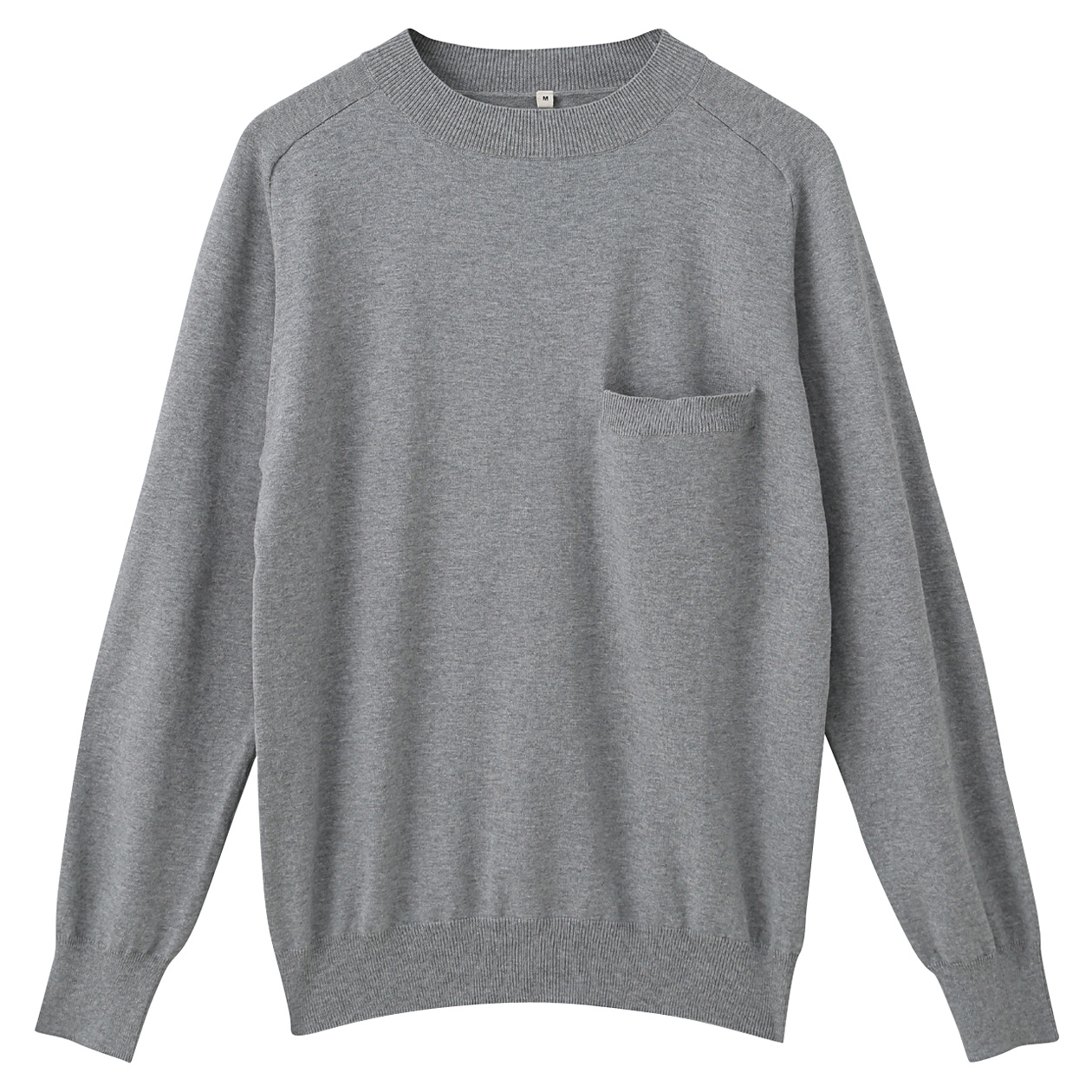 无印良品MUJI 棉高针距圆领毛衣