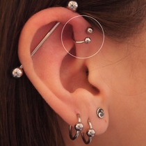 Korean temperament simple personality Joker fresh cold wind elf earrings earrings earrings female ear bone ring