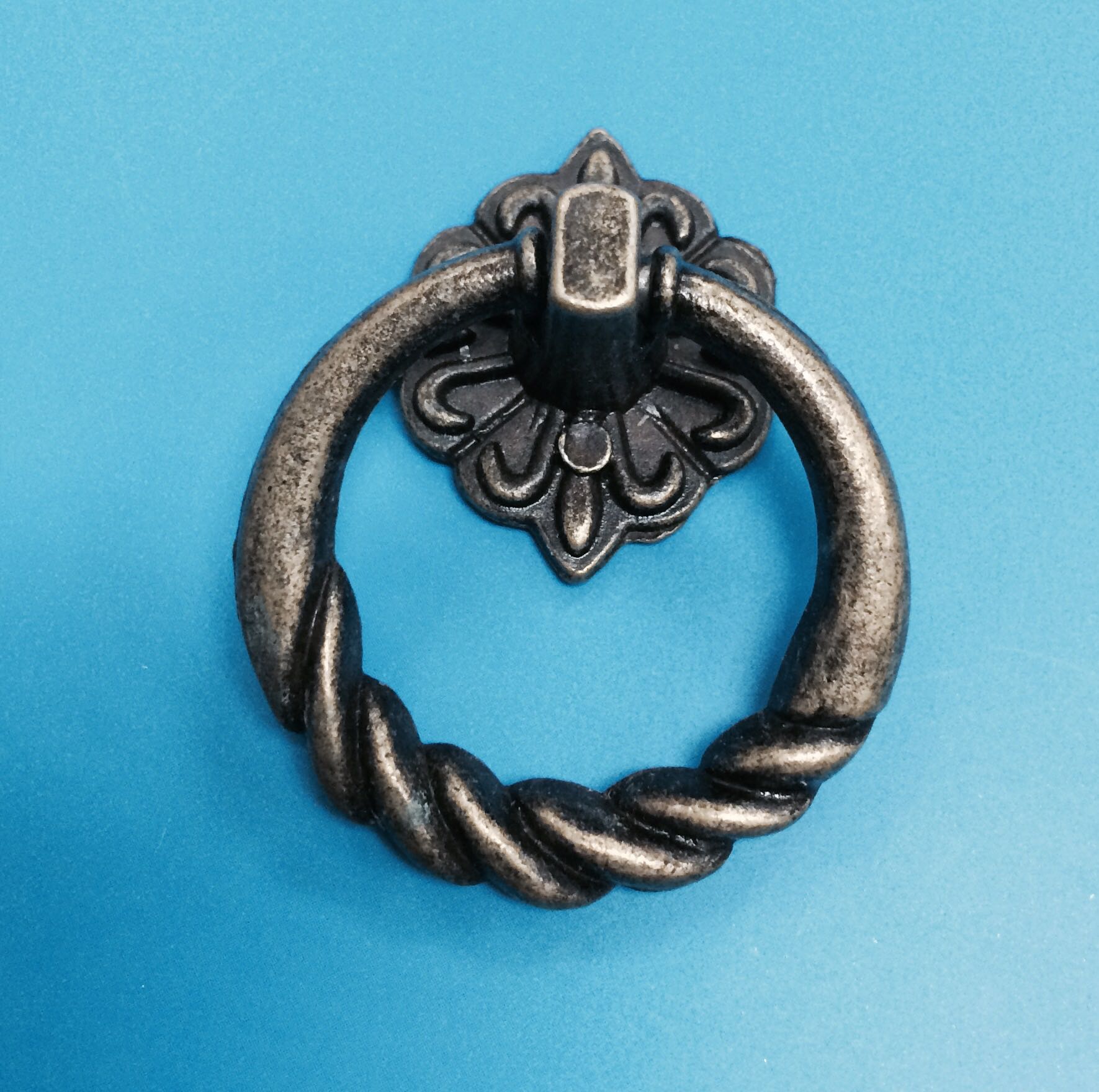 Bronze pull ring Chinese alloy small handle classical furniture hardware accessories cabinet drawer ring single hole handle