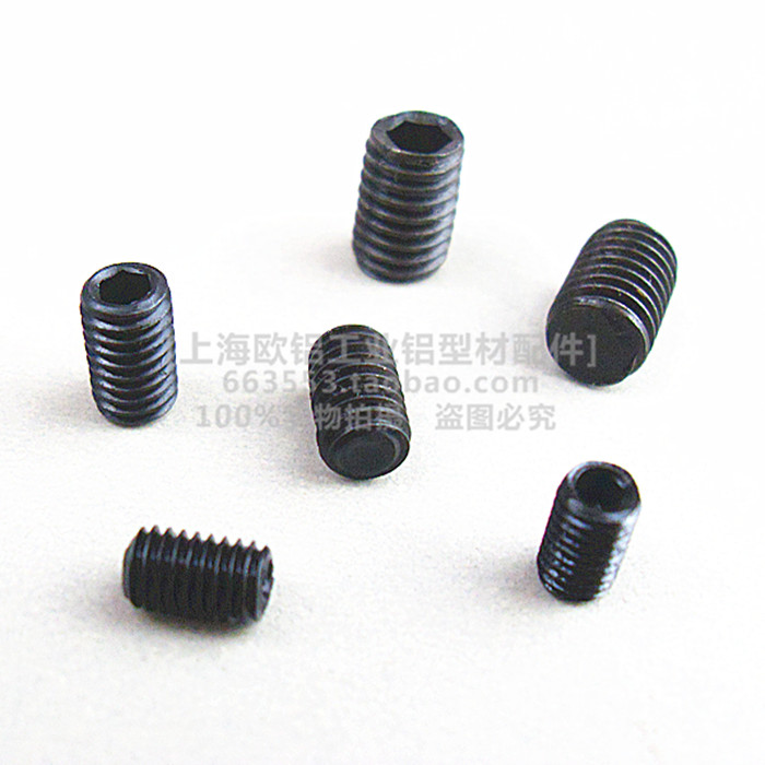Carbon Steel Stainless Steel Set Screw M5*8 M6*10 M8*12 ​​Black Top Thread Headless Hexagon Socket Bolt