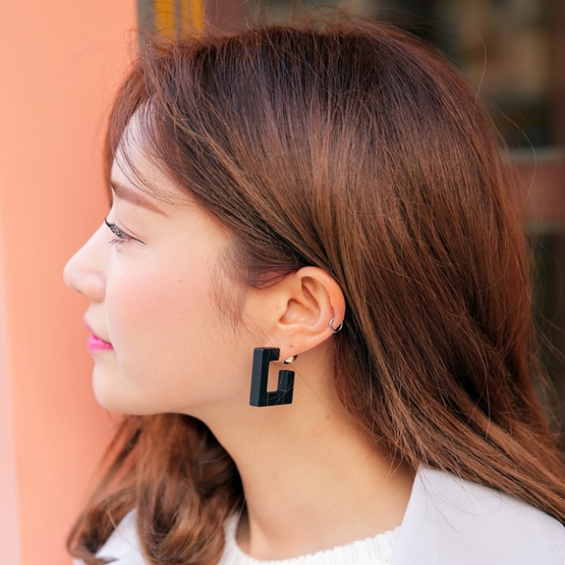 韩国stylenanda官方正品 圆球耳堵几何造型耳饰