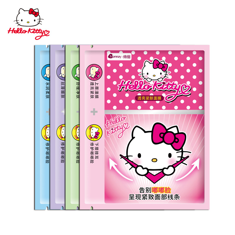HELLO KITTY/凯蒂猫告别嘟嘟脸面膜补水保湿滋润舒缓紧肤提拉V脸