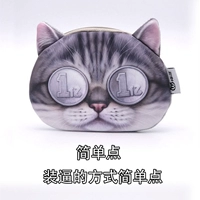 Cat coin ví nữ mini sinh viên Hàn Quốc cá tính đơn giản dễ thương nhỏ tươi nhỏ vuông nhỏ sáng tạo túi nhỏ ví da cá sấu