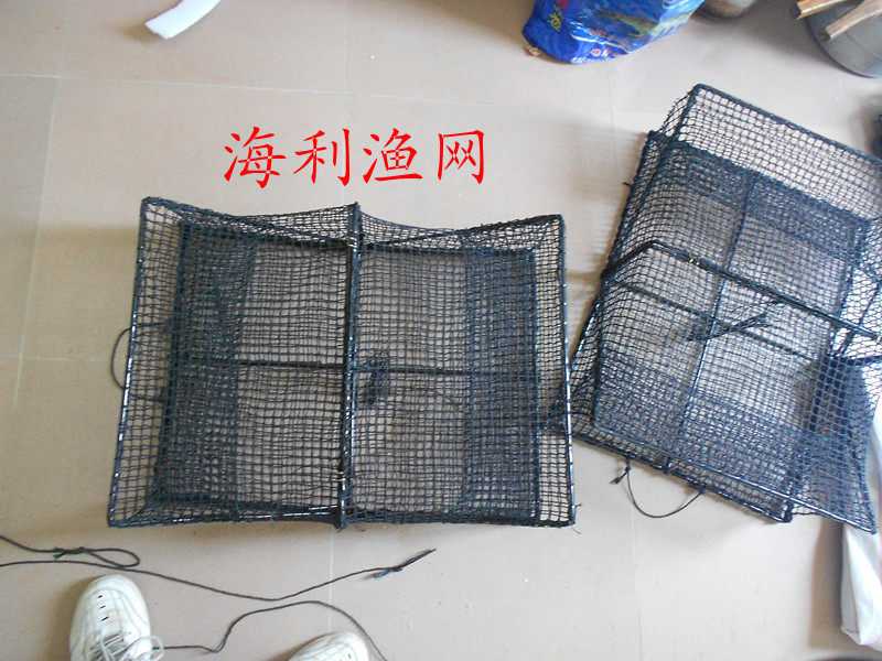 Hand-thrown fishing net Hairy crab trap cage Crab cage King cage Turtle king eight cage Folded long square turtle cage thickened net