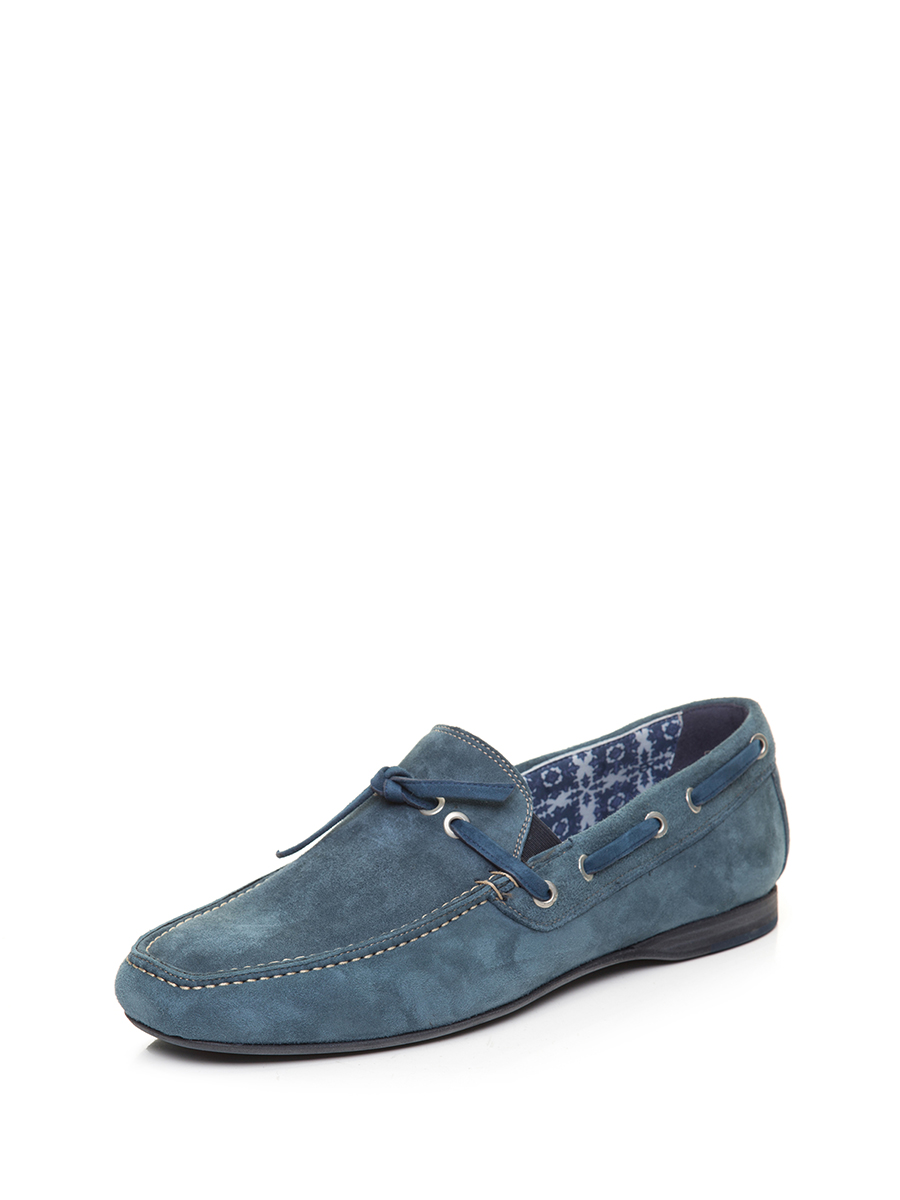 Roberto Botticelli 孔雀蓝船绳设计驾驶鞋