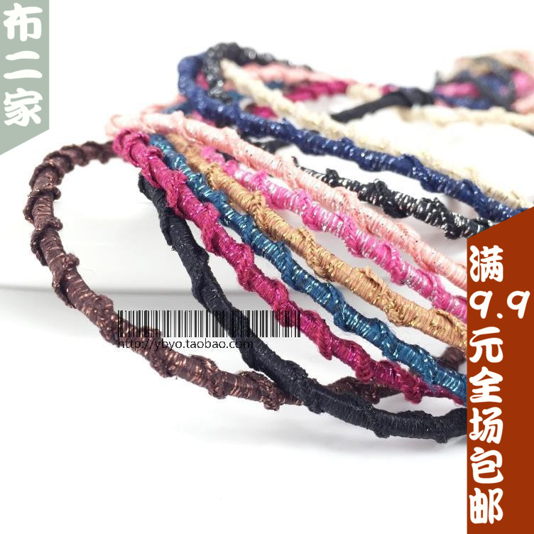 Bright velvet fine rubber band high elastic elastic band elastic rope hair ring rope hair ring twisted tightness rope clothing accessories