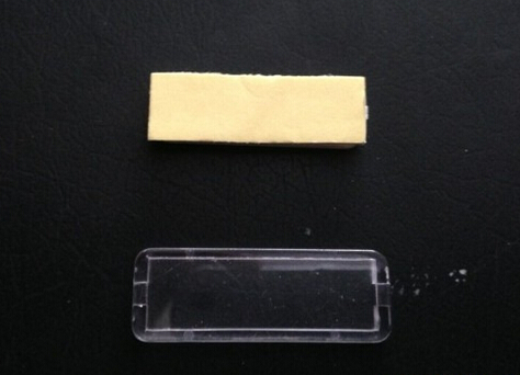 Organic glass double layer ID box Electrical cabinet ID card with adhesive self-adhesive signage frame 17 * 55 13 * 45