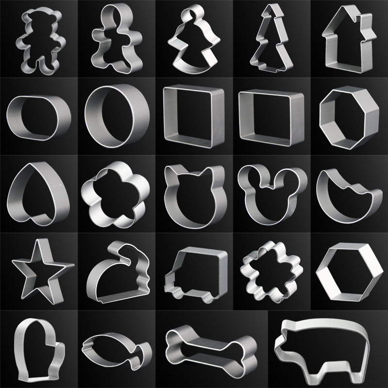 Baking tools three-dimensional cookie mold DIY cute cake impression mousse circle vegetable cutting pineapple cake mold