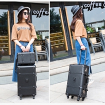 Retro suitcase luggage case female right angle suitcase male tide universal wheel password box students 20 inches 24 inches
