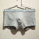 Quần lót nam Boxer cotton sọc nam boxer thanh niên eo giữa thể thao U lồi cỡ lớn thời trang boxer nam quần sịp lưới Giữa eo