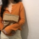 [ELINASEA] Xiaohai tự chế mùa xuân Hàn Quốc cổ điển năm nút dài tay áo mỏng chạm đáy áo len nữ X áo len đỏ Đan Cardigan