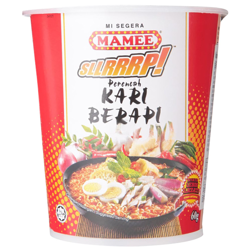 【天猫超市】马来西亚进口 妈咪牌MAMEE火辣咖喱味杯面60g 方便面