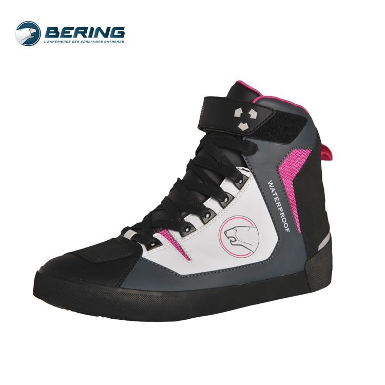 Bering Bear Head Locomotive Riding Waterproof Shoes Protection Short Boots Woman BBO026 France White Bear riding boots