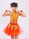 Ngày thiếu nhi Trẻ em mở cửa Cô gái Trung Quốc Trống Trống Mở trang phục khiêu vũ Đèn lồng đỏ Tạp dề Trang phục biểu diễn