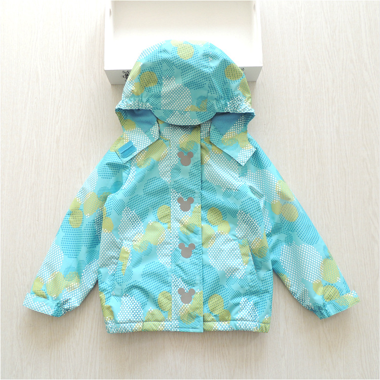 Foreign Trade Original Single Child Clothing Spring Clothing New Spring Autumn Girl Submachine Clothes Children Micky Jacket Outdoor Plus Suede Windsuit