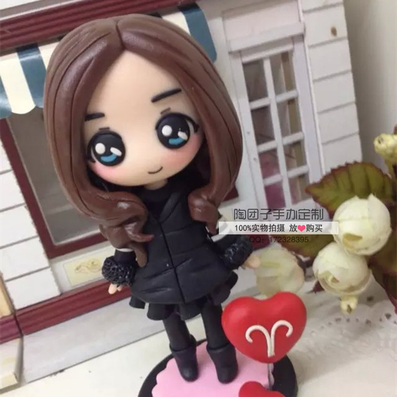 Tanabata Valentine's Day Birthday Gift Couple Doll Custom 520 Pottery Dumplings Live Photo Q Version Statue Doll