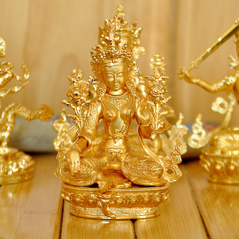 The Buddha's green mother of boutique gold plating 4 inches of green mother 21 degree mother does not fade