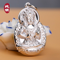 S990 sterling silver Manjushri Bodhisattva pendant pendant Twelve Zodiac Natal Buddha Male and female Rabbit birthday gift boutique
