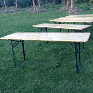 Fir beer table rental Long table rental for Oktoberfest food stall Plastic table and chair rental