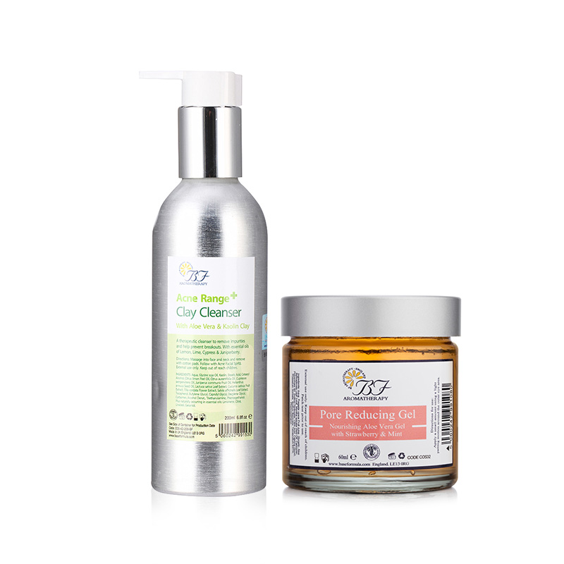 BF Aromatherapy零毛孔无瑕套装 高岭土洁面200ml+收毛孔啫喱60ml