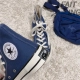 New Converse Navy Blue Trợ giúp cao thập niên 1970 Giày vải nam cổ điển 162055C giày sneaker trắng nam Plimsolls