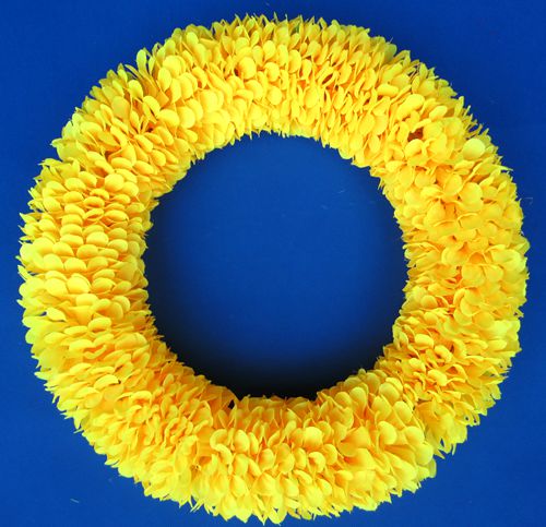 Encrypted thickened steel wire garland round hard circle garland dance garland sports meeting garland yellow garland