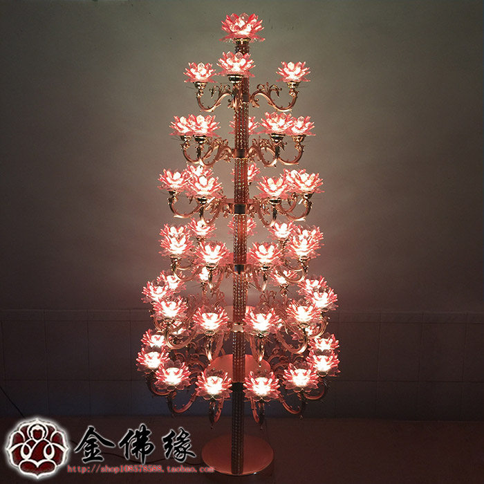 Upscale floor lamp 40-9 pint LED Seven color lotus lamp 49 pint of Buddha Hall lamp for the Buddha lamp with a light Buddha lamp