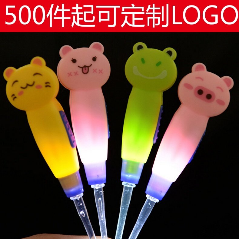 Children's Luminous Ear Spoon With Light Cartoon Infant Baby Ear Picker Cleaning Ear Picker Can Print Custom LOGO