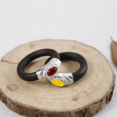 Кольцо, бирюзовая изогнутая трубка для влюбленных, этнический аксессуар, 5mm, этнический стиль