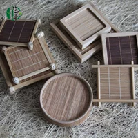 Tic Thong Đệm Trà Nghiêm Sáu Quý Ông Tre Square Handmade Cup Chủ Pot Pot Set Phụ kiện Trà Mat Trà Đạo cụ bình trà