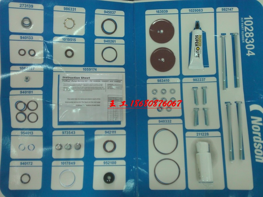 Norsen Nordson Glue Machine Air Pressure Pump Repair Bag P4 7 10 Pump with SERVICEPUMP 1028304