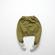 Autumn Money Pants Clothing Boy Girl Pure Cotton Big Kharen Pants Children Sports Large Pp Leather Pants Flying Rat Pants