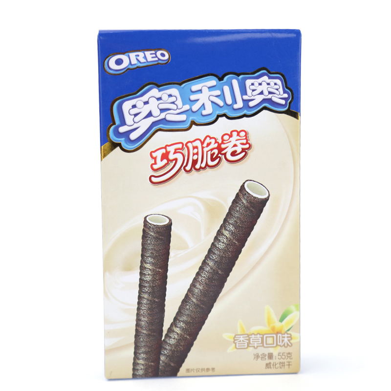 【天猫超市】亿滋 奥利奥巧脆卷55g香草味蛋卷饼干 休闲小吃