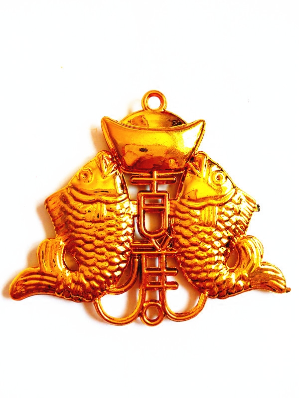 Golden Plastic Gold Plated Festival Festive Decorations Diy Birthday Chiche Money Lock End Afternoon Ornaments Zongzi Accessories Fish