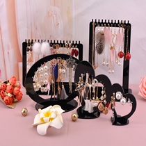 Acrylic boutique desktop simple combination plastic stud earrings display stand creative folding jewelry jewelry hanging rack
