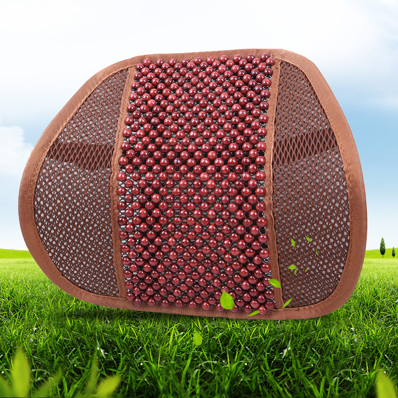 小汽车腰靠枕木珠靠垫办公室电脑椅腰托夏季透气车专用靠背垫包邮