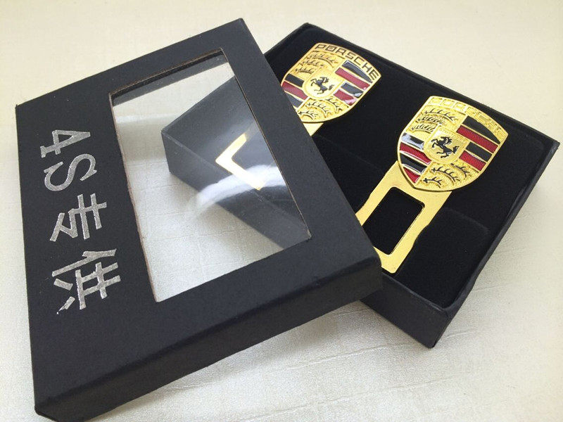 汽车安全带卡/夹插头卡片保时捷911卡宴帕纳梅拉保险带插卡扣插销