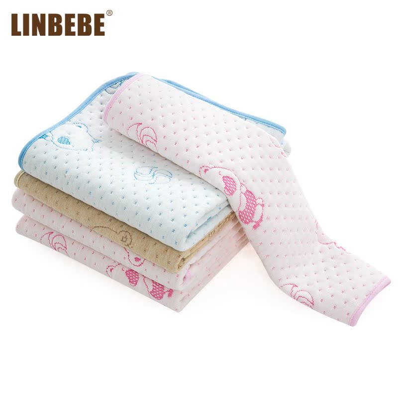 霖贝儿 3D竹纤维隔尿垫冬夏2用婴儿宝宝防水防尿垫纯棉包边