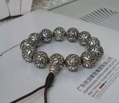 18mm big silver bead hand 925 silver retro hand extra big silver bead hand (national)
