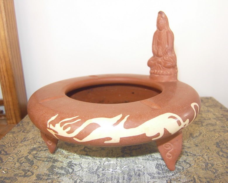 Drunkenness Yunnan Jianshui Purple Pottery Ashtray Arts and Crafts Pottery Factory Old Factory Tobacco Ashtray Collection Boutique