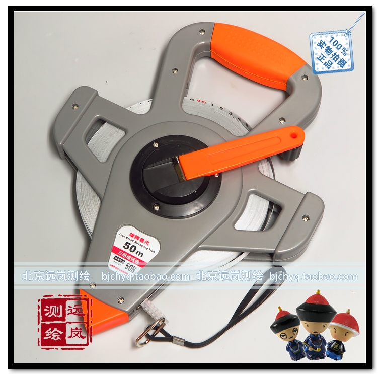 Tianjin Xionglion Steel measuring tape 10 m 50 m 100m Nylon coated waterproof and rust-proof triple speed Beijing's total generation