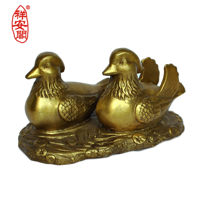 Xiang Ange Bronze Mandarin Duck Swing Piece Love Marriage Happy marriage and round love