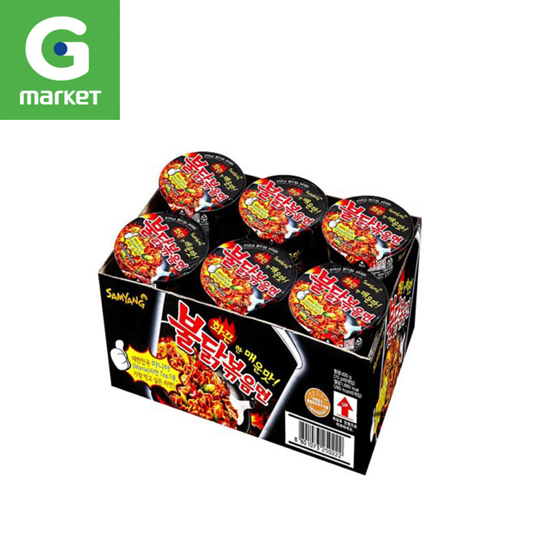 韩国正品 食品[SAMYANG]三养辣火鸡面干拌面方便面70g×6