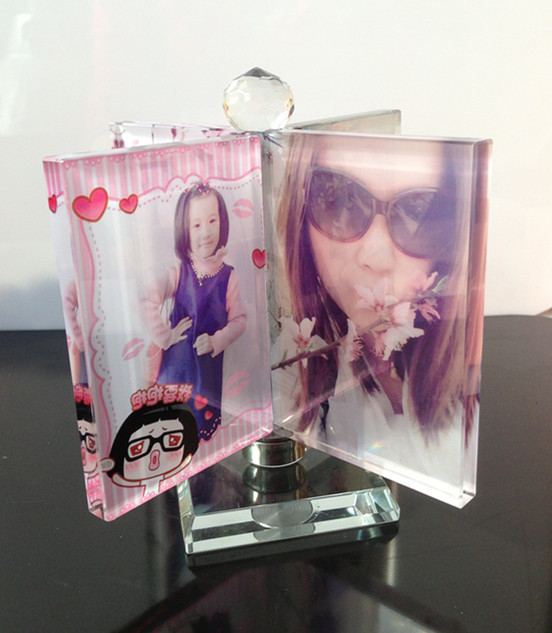 Crystal Magic Square Windmill DIY Photo Personality Custom Photo Making Rotary Pendulum Table Hem Creative Birthday Present