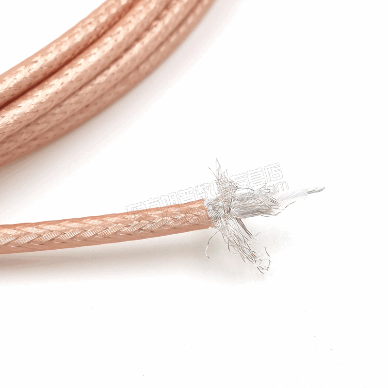 High-temperature high-frequency coaxial cable SFF50-1 5-2 RG316DB Teflon feeder double layer shielded silver plated