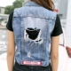 2018 xuân hè mới của phụ nữ denim vest ngắn đoạn không tay áo khoác nhỏ mỏng chiến đấu lưới lỗ vest vest - Áo vest