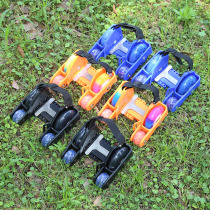 Learning Wind and Fire Heelys skates luminous wheel PU light wheel childrens starry sky auxiliary four-wheel skates roller skates